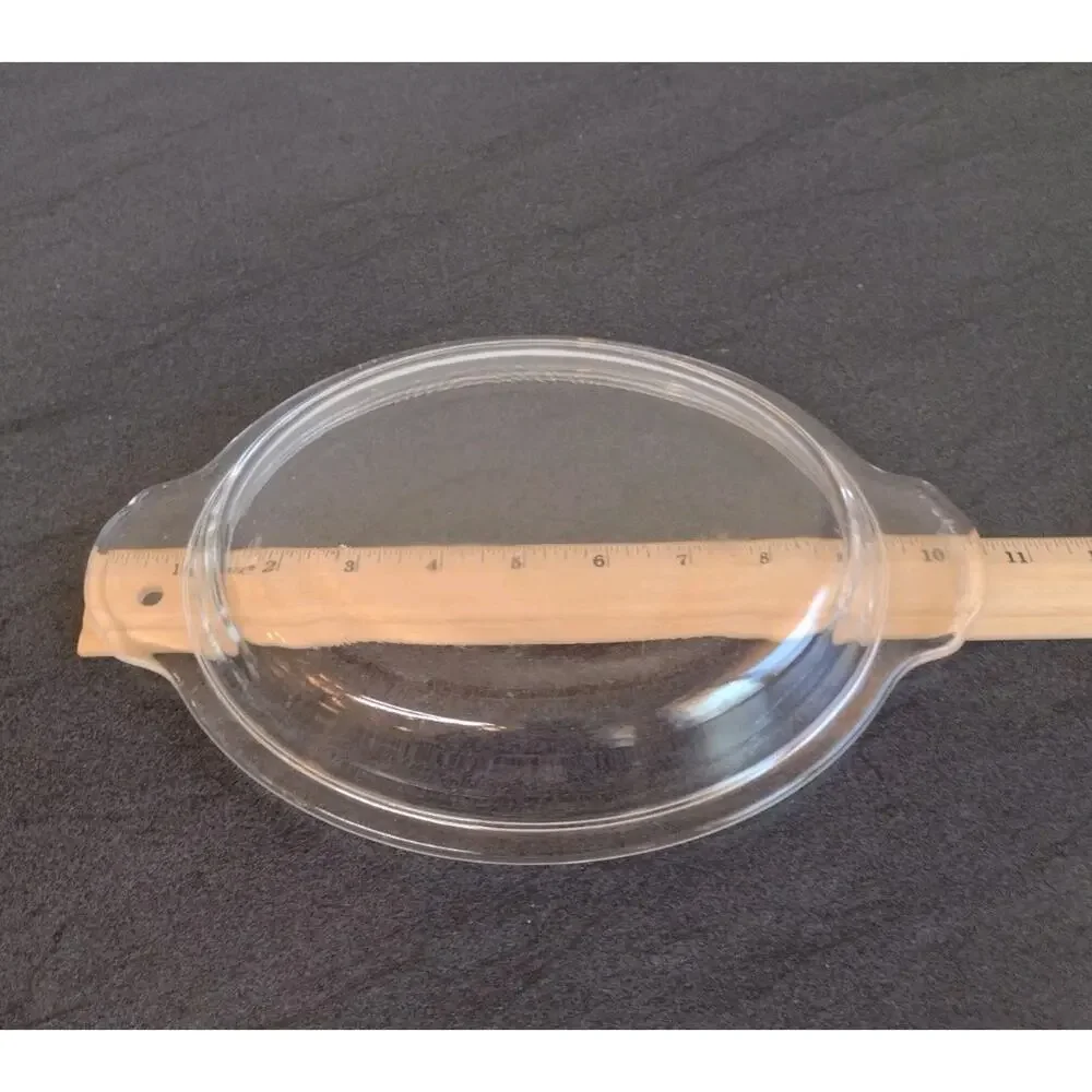 Fire King 467 Clear Glass Lid Tab Handles Oval 8x6 In Casserole Dish Replacement